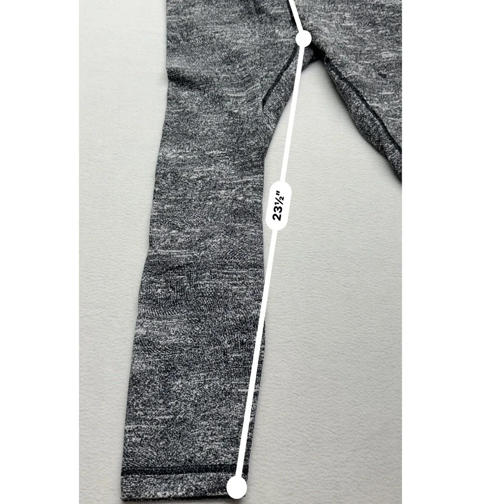 Lululemon Align Crop Leggings Women's Size 8 Space Dye High Rise Black Gray